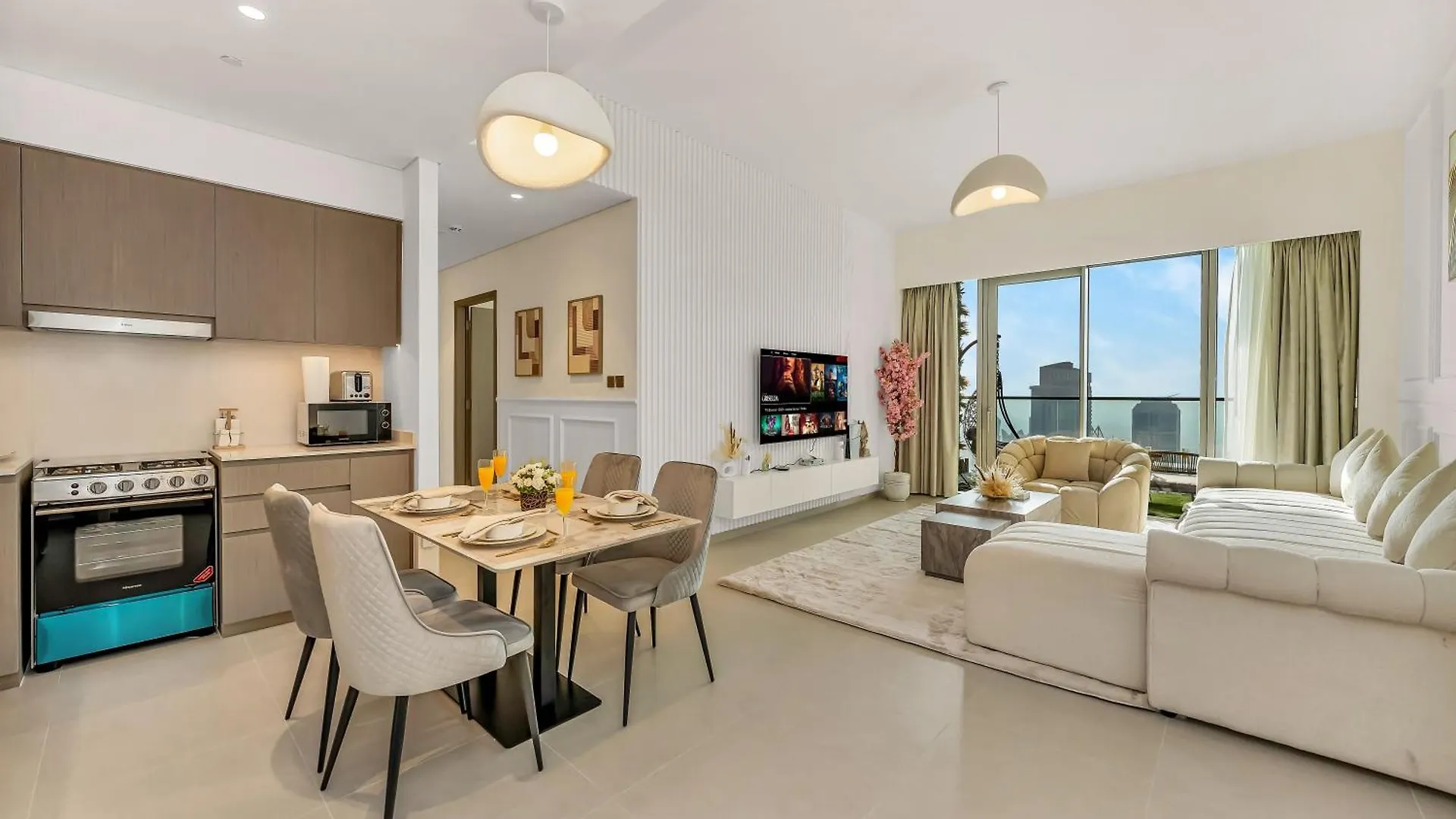 Grande Signature 2 Bedroom Apartments I Persian Gulf Views I Free Parking, Gym, Pool, Wi-Fi & Ps5 I By Skyline Serenity Dubai