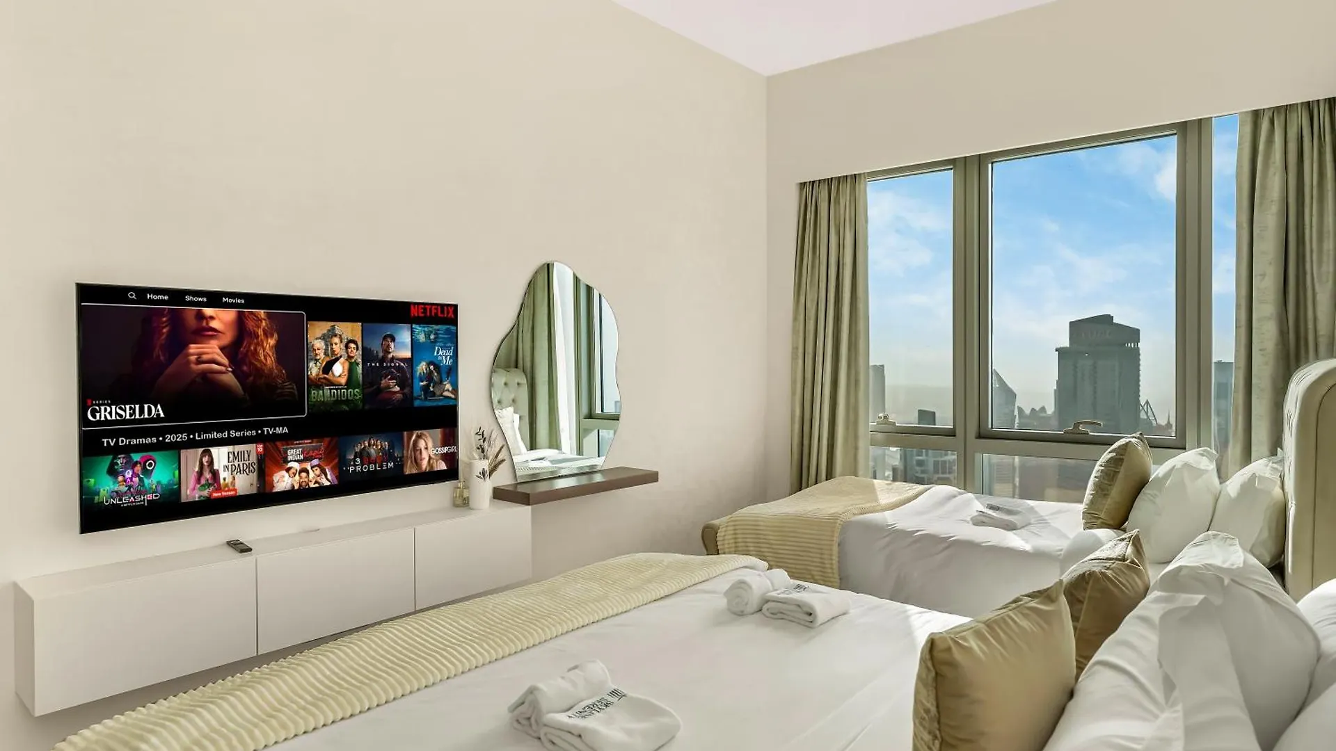 Grande Signature 2 Bedroom Apartments I Persian Gulf Views I Free Parking, Gym, Pool, Wi-Fi & Ps5 I By Skyline Serenity Dubai