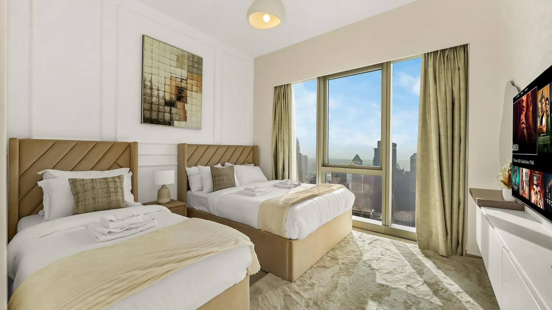 Grande Signature 2 Bedroom Apartments I Persian Gulf Views I Free Parking, Gym, Pool, Wi-Fi & Ps5 I By Skyline Serenity Dubaj 0*,